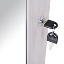 White LED Mirror Jewelry Cabinet Organizer