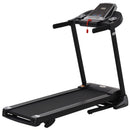 Foldable Black Treadmill, 2.0HP Incline Running Machine, LED Display, 12 Programs