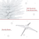 6ft White Pencil Slim Artificial Christmas Tree with Realistic Branches