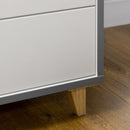 White Wardrobe with 2 Doors, 2 Drawers, Hanging Rail, Shelves - Bedroom Clothes Storage 89x50x185cm