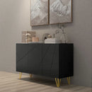 White High Gloss Sideboard with Hairpin Legs