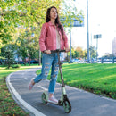 Foldable Kick Scooter for Teens - Black, Adjustable Handlebar, Dual Brake System