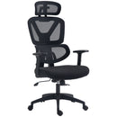 Black Mesh Office Chair with Lumbar Support & Swivel Wheels