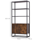 Rustic Industrial Style 3-Shelf Freestanding Storage Cabinet