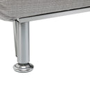 Grey Single Sofa Bed with Pillow - Foldable 1 Person Sleeper Lounge