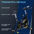 Yellow Upright Exercise Bike with 10KG Flywheel & LCD Monitor