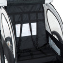 2-Seater Baby Bike Trailer with Pivot Wheel Hitch - Black & White