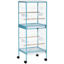 Large Light Blue Bird Cage with Stand and Wheels