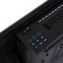 Silver Wall Mount Electric Fireplace Heater with Flame Effect & Tempered Glass