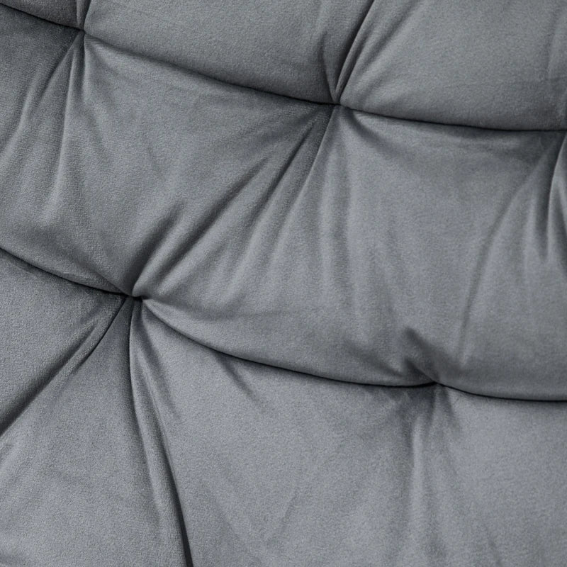 Dark Grey Velvet Ergonomic Office Chair with Adjustable Height and Support