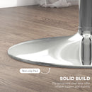 Clear Glass Round Bar Table with Steel Base