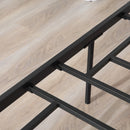 Black Metal King Bed Frame with Storage Space