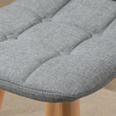 Grey Button-Tufted Counter Height Bar Stool Set of 2