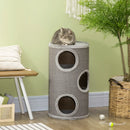 Light Grey Cat Climbing Frame with Sisal Cover and Cozy Platform