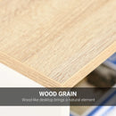 Oak Tone 3-Tier Storage Computer Desk with Side Compartments