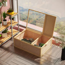 Yellow Wooden Tortoise House 94cm - Small Reptile Habitat