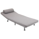 Grey Adjustable Back Futon Chair