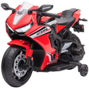 Red Kids 6V Honda Licensed Motorcycle with Music & Training Wheels