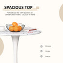 Adjustable White Steel Frame Bar Table - Height 67-93cm