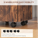 Wood-Effect 2-Drawer Filing Cabinet with Wheels