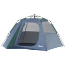 Green Fibreglass Frame Camping Tent for 3-4 People