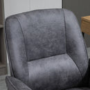 Grey Faux Microfibre Leather Office Chair