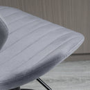 Grey Velvet Swivel Bar Stool Set of 2 - Adjustable Height Counter Chairs with Footrest