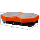 Orange & Grey Vibration Plate with Remote Control and Resistance Bands