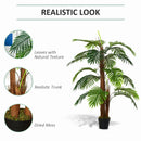 4ft Green Artificial Palm Tree Plant with 19 Leaves - Indoor/Outdoor Decor