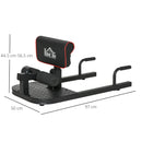 Black Sissy Squat Machine with Hip Thrust Bench & Push Up Stand