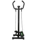 Compact Black Stepper with Resistance Bands and LCD Display