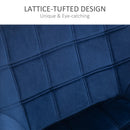 Blue Modern Armchair Set with Wide Arms and Slanted Back