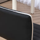 Black Mid-Back Swivel Office Chair with Armless Design