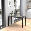 Black Glass Dining Table for 4 - Modern Rectangular Design