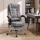 Grey Heated Massage Office Chair with Footrest