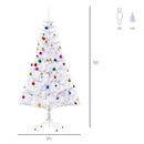 5FT White Artificial Christmas Tree with Metal Stand - Seasonal Home Decor
