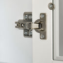White Modern Bookcase with Doors and Adjustable Shelves
