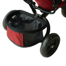 Red 4-in-1 Kids Tricycle with Parent Handle and Canopy