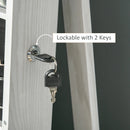 White Swivel Mirror Jewellery Cabinet with Lockable Organizer