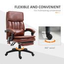 Brown High Back Gaming Recliner Chair with Footrest & Massage Points