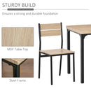 3-Piece Dining Set, Light Wood/Black