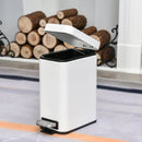 5L White Steel Compact Bin with Quiet-Close Lid