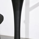 Adjustable Steel Frame Bar Table - Wood-Effect, Height 67-93cm, Black