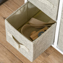 Vertical 7-Drawer Linen Storage Cabinet - White/Light Grey