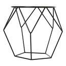 Black Round Steel Frame Coffee Table - Nordic Minimalist Style