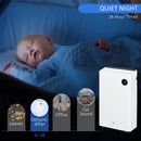 White Portable Dehumidifier with Air Purifier, UVC, Ioniser, 24H Timer, 5 Modes - 16L/Day
