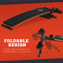 Adjustable Black Sit Up Bench with Thigh Support - Home Gym Essential