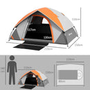 Orange/Grey 3-Person Dome Tent with Accessories