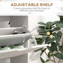 White Shoe Storage Cabinet with 4 Flip Drawers - Organize 16 Pairs of Shoes