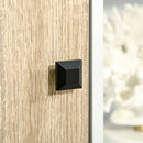 6-Cube Natural Storage Cabinet with Doors for Dining & Living Room